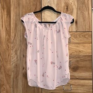 Lauren Conrad blush pink floral top